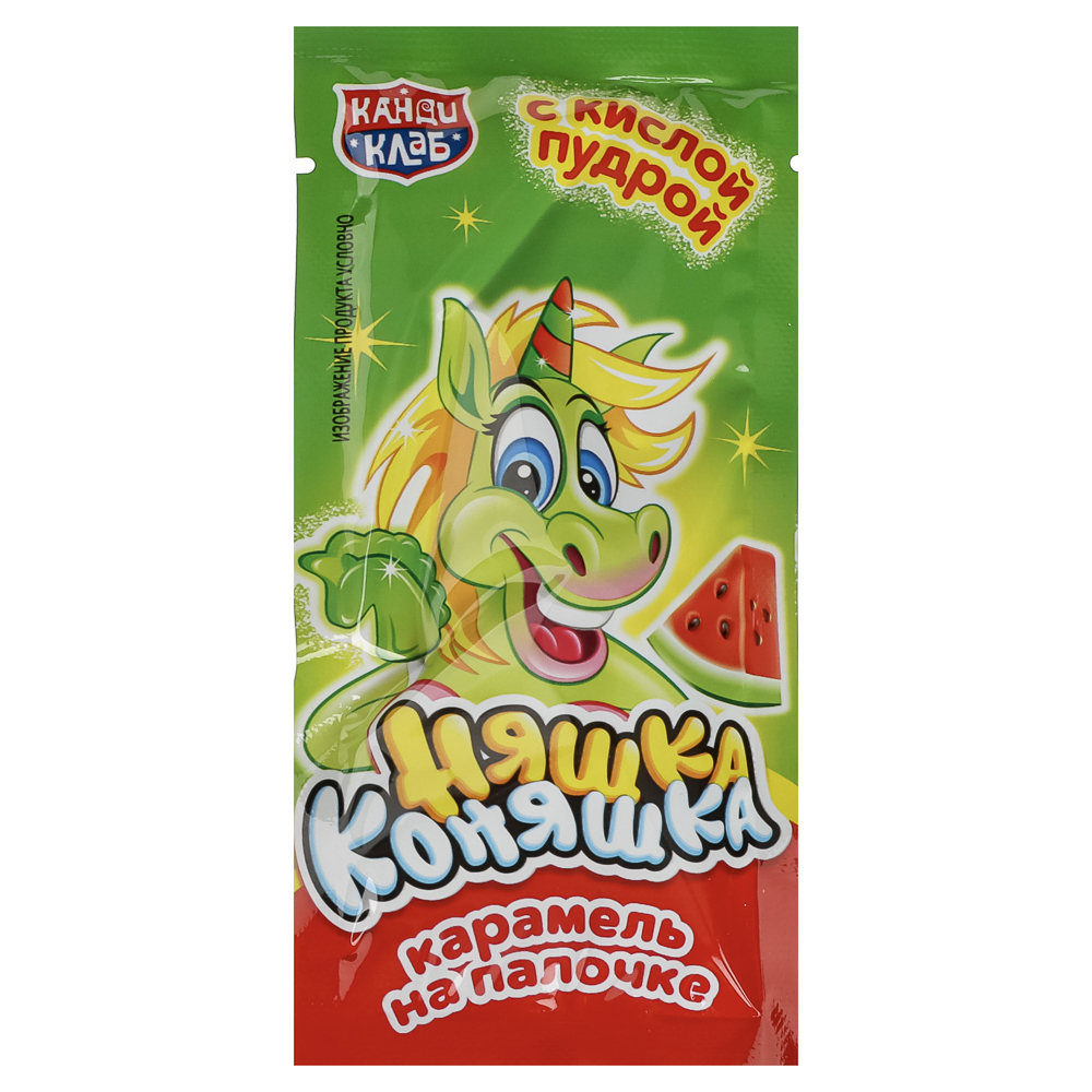Карамель на палочке с кислой пудрой "Няшка Коняшка" ассорти 12г, арт.№ 347-513