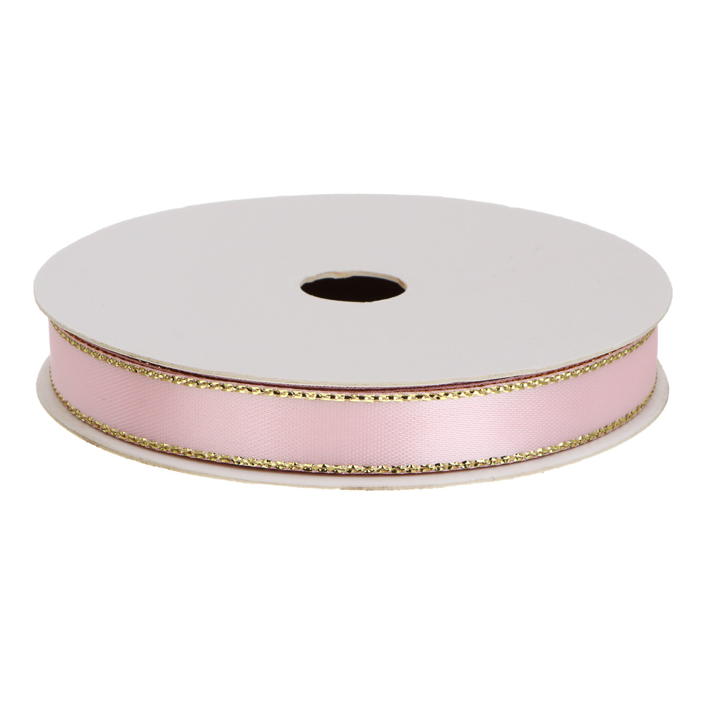 Лента для подарков атласная, 1 см x 2,7 м, полиэстер, 4 цвета, арт.№ 505-164