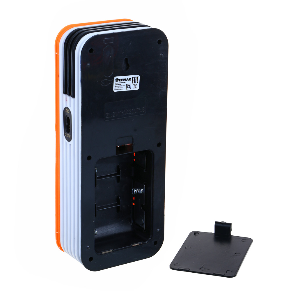 ЕРМАК Фонарь-светильник 24 + 6 ярк. LED, 3xD / шнур 220В, пластик, 24x10 см, арт.№ 198-084