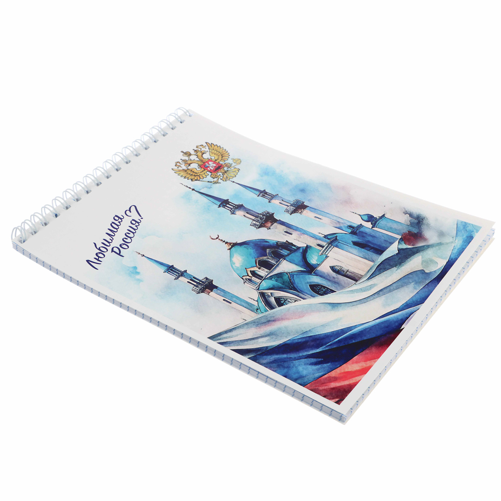 Блокнот А5, 40 листов в клетку ClipStudio, офсет, обложка картон, спираль,  8 дизайнов, арт.№ 540-017