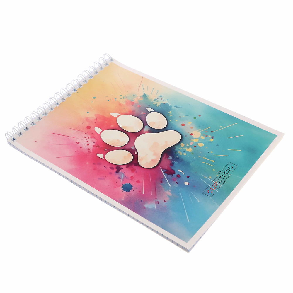 Блокнот А5, 40 листов в клетку ClipStudio, офсет, обложка картон, спираль,  8 дизайнов, арт.№ 540-017