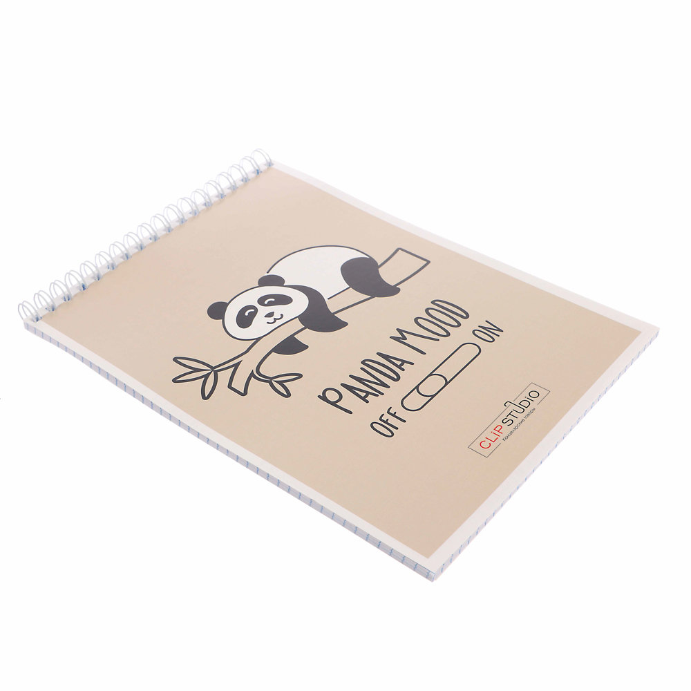 Блокнот А5, 40 листов в клетку ClipStudio, офсет, обложка картон, спираль,  8 дизайнов, арт.№ 540-017