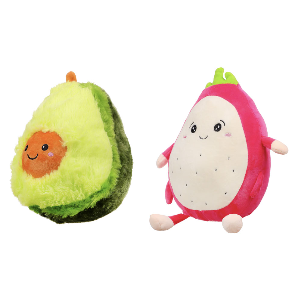 МЕШОК ПОДАРКОВ Игрушка мягкая в виде фруктов, полиэстер, 27-30см, 2 дизайна, арт.№ 264-835