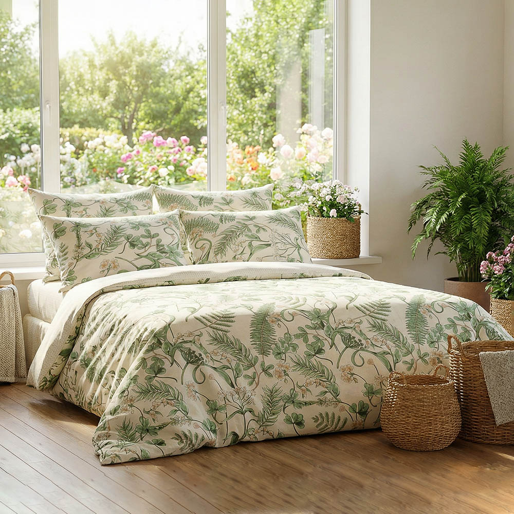 PROVANCE Мосс Комплект постельного белья евро (4 предмета), бязь, 2 дизайна, арт.№ 421-386