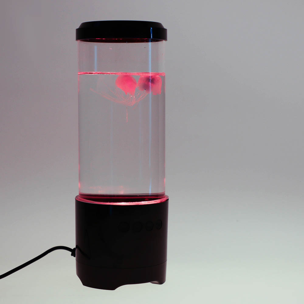 Светильник-ночник BY Медузы, 0.6W, USB, D10x28 см, 8 режимов, пластик, черный, арт.№ 476-453