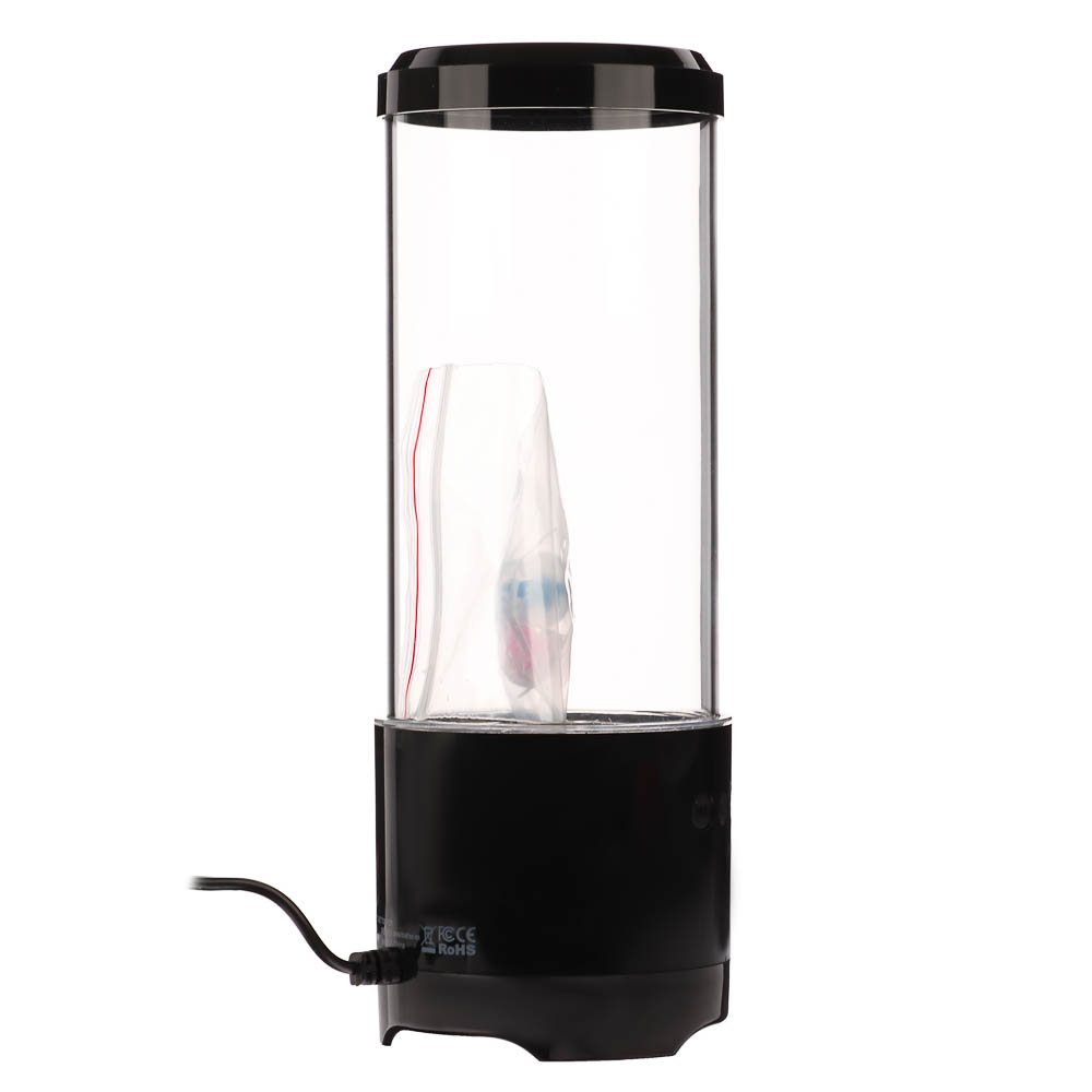 Светильник-ночник BY Медузы, 0.6W, USB, D10x28 см, 8 режимов, пластик, черный, арт.№ 476-453