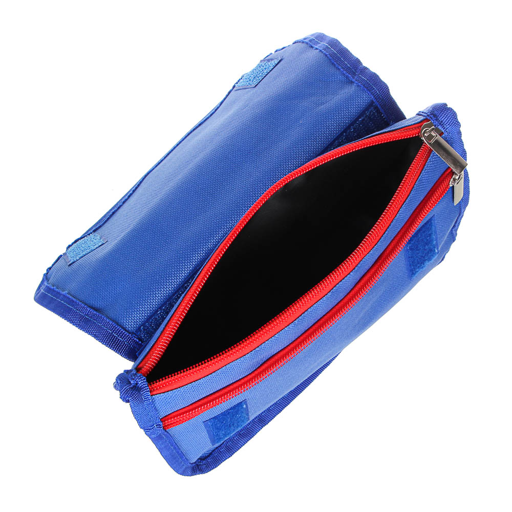 BY Пенал прямоугольный, 21х14х7,5см, 2 отд.на молнии, клапан на липучке, полиэстер, 2 дизайна, арт.№ 238-256