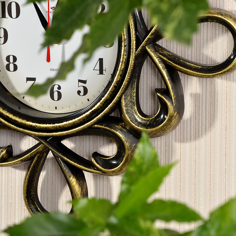 Часы настенные, 13см, пластик, 2 дизайна в декоративной раме, арт.№ 581-824