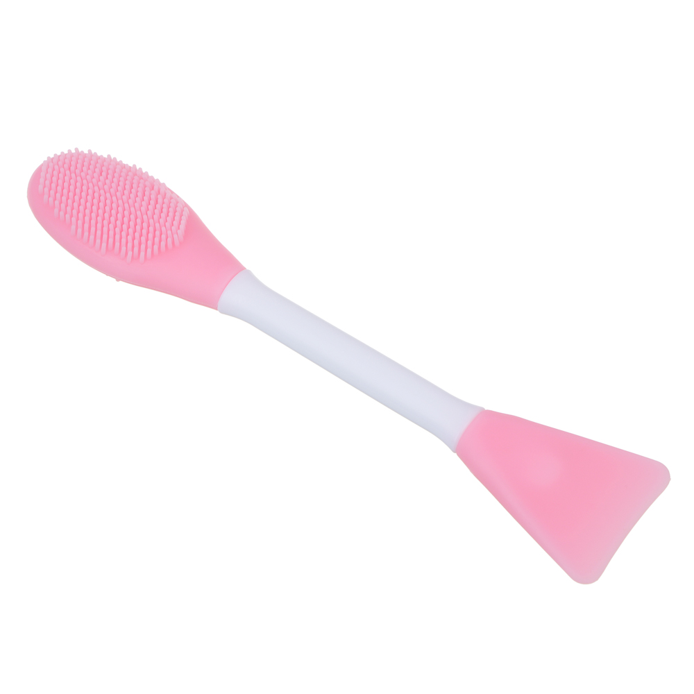 ЮНИLOOK Щеточка для умывания с лопаткой, ТПР, пластик PP, 16,5см, розовый, МП-1, арт.№ 357-368
