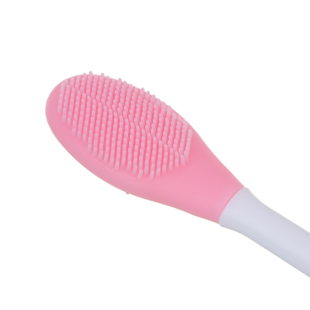 ЮНИLOOK Щеточка для умывания с лопаткой, ТПР, пластик PP, 16,5см, розовый, МП-1, арт.№ 357-368