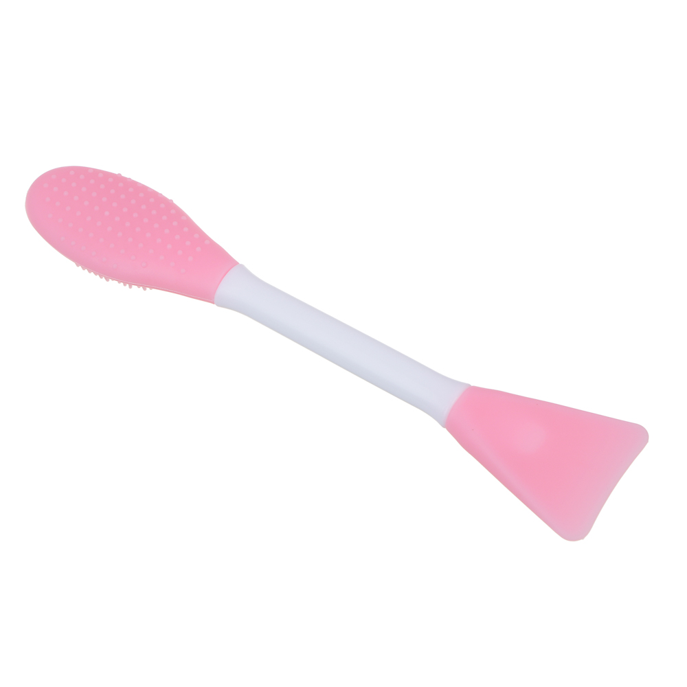 ЮНИLOOK Щеточка для умывания с лопаткой, ТПР, пластик PP, 16,5см, розовый, МП-1, арт.№ 357-368