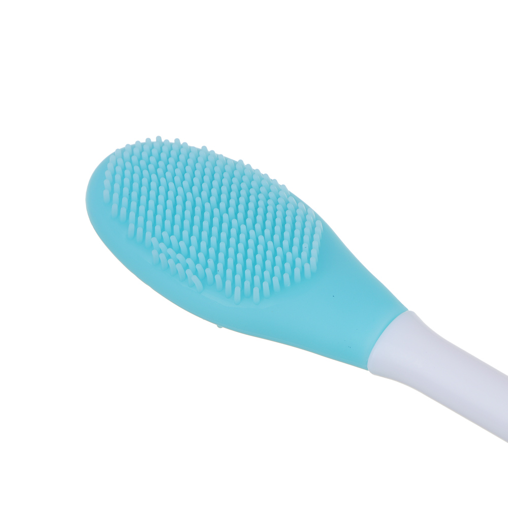 ЮНИLOOK Щеточка для умывания с лопаткой, ТПР, пластик PP, 16,5см, бирюзовый, МП-2, арт.№ 357-369