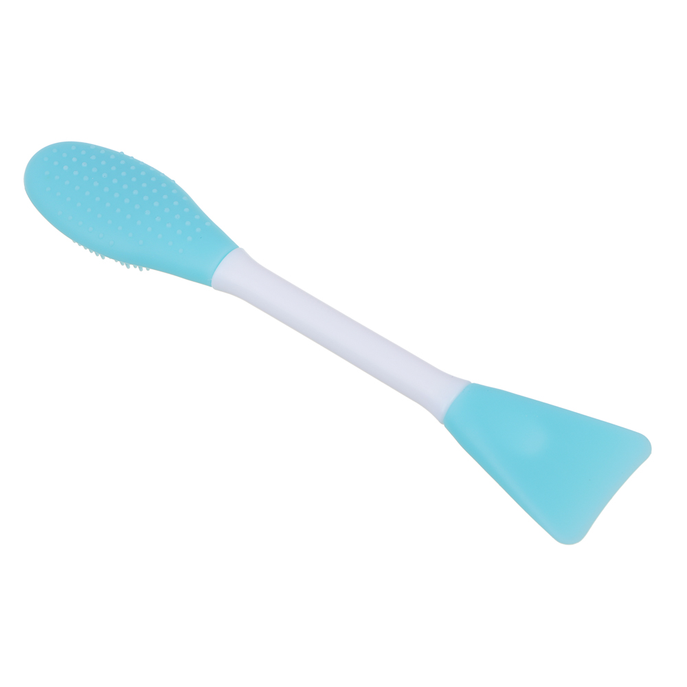 ЮНИLOOK Щеточка для умывания с лопаткой, ТПР, пластик PP, 16,5см, бирюзовый, МП-2, арт.№ 357-369