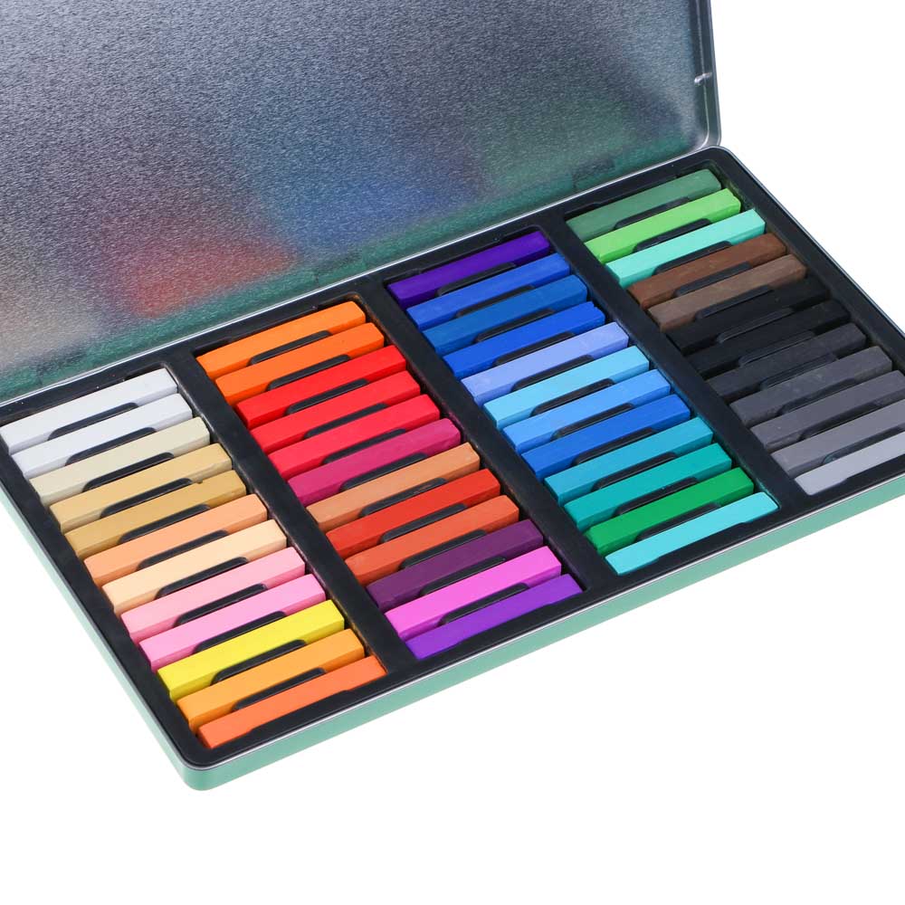 BY Русские Супергерои Набор пастели художественной, 48 цветов, металлический бокс, 3 дизайна, арт.№ 232-001