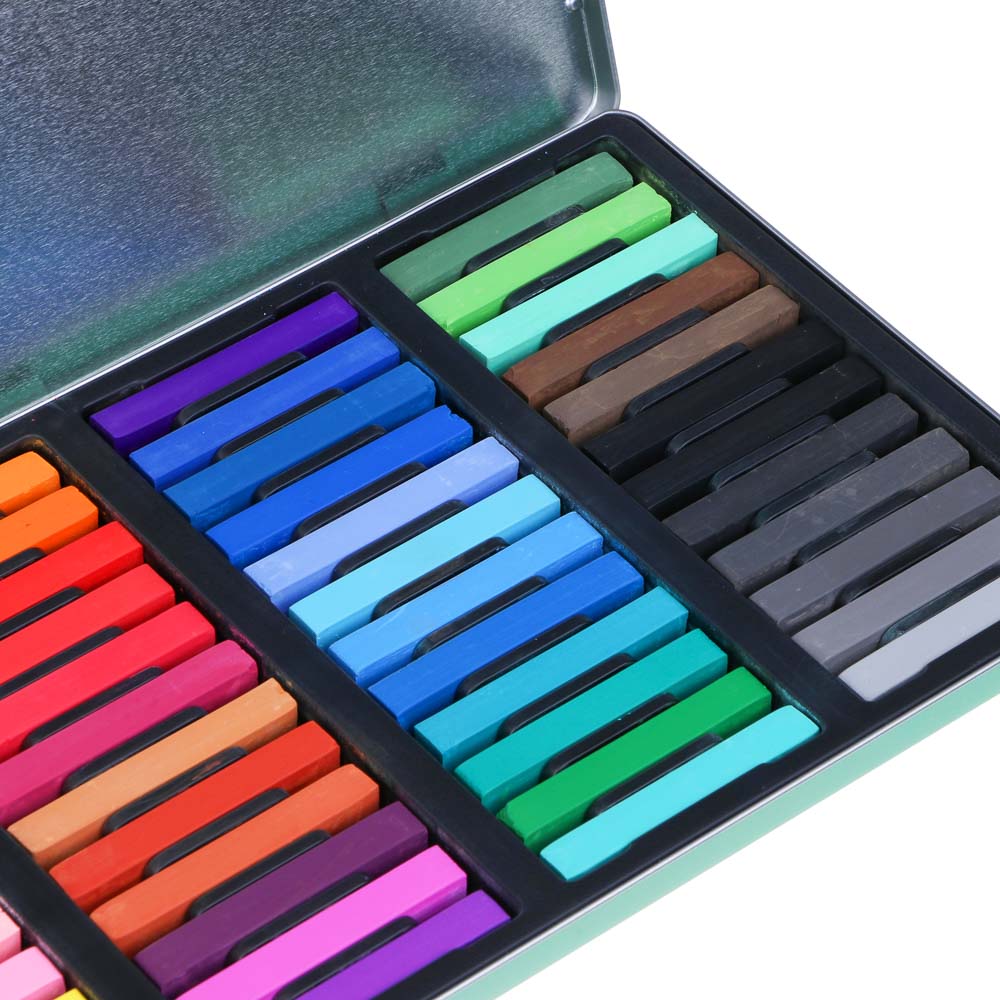 BY Русские Супергерои Набор пастели художественной, 48 цветов, металлический бокс, 3 дизайна, арт.№ 232-001