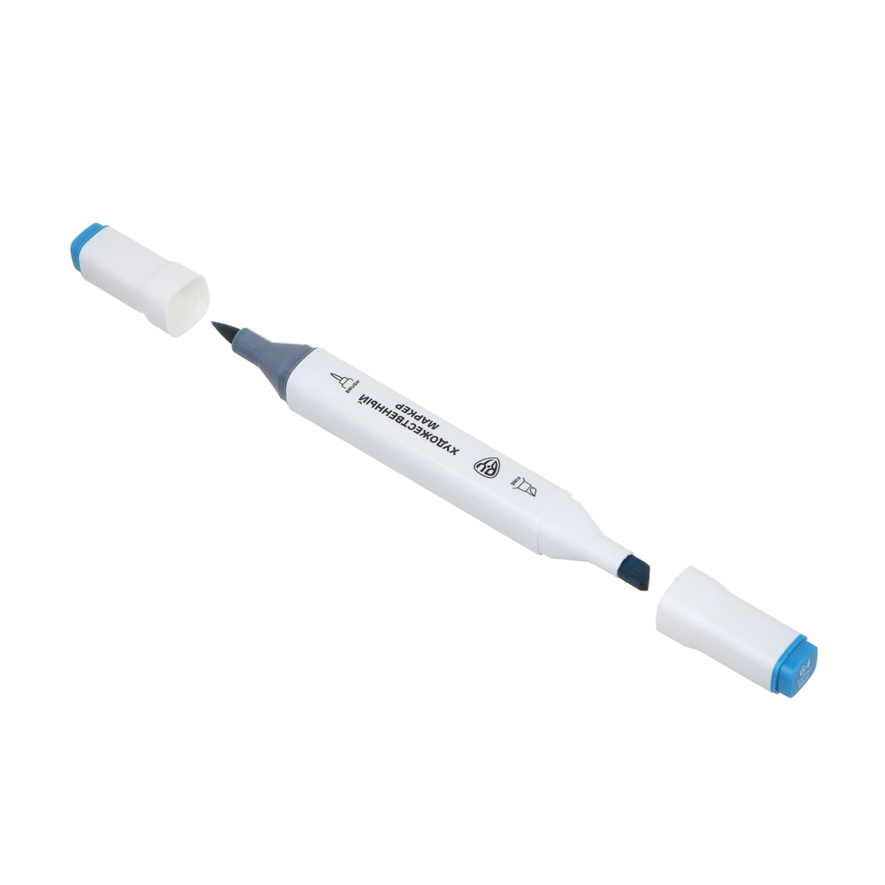 BY Русские Супергерои Набор маркеров худож., 96цв., 2-стор. (скош.6мм+"кисточка" 0,5мм), ПУ чехол, арт.№ 613-097