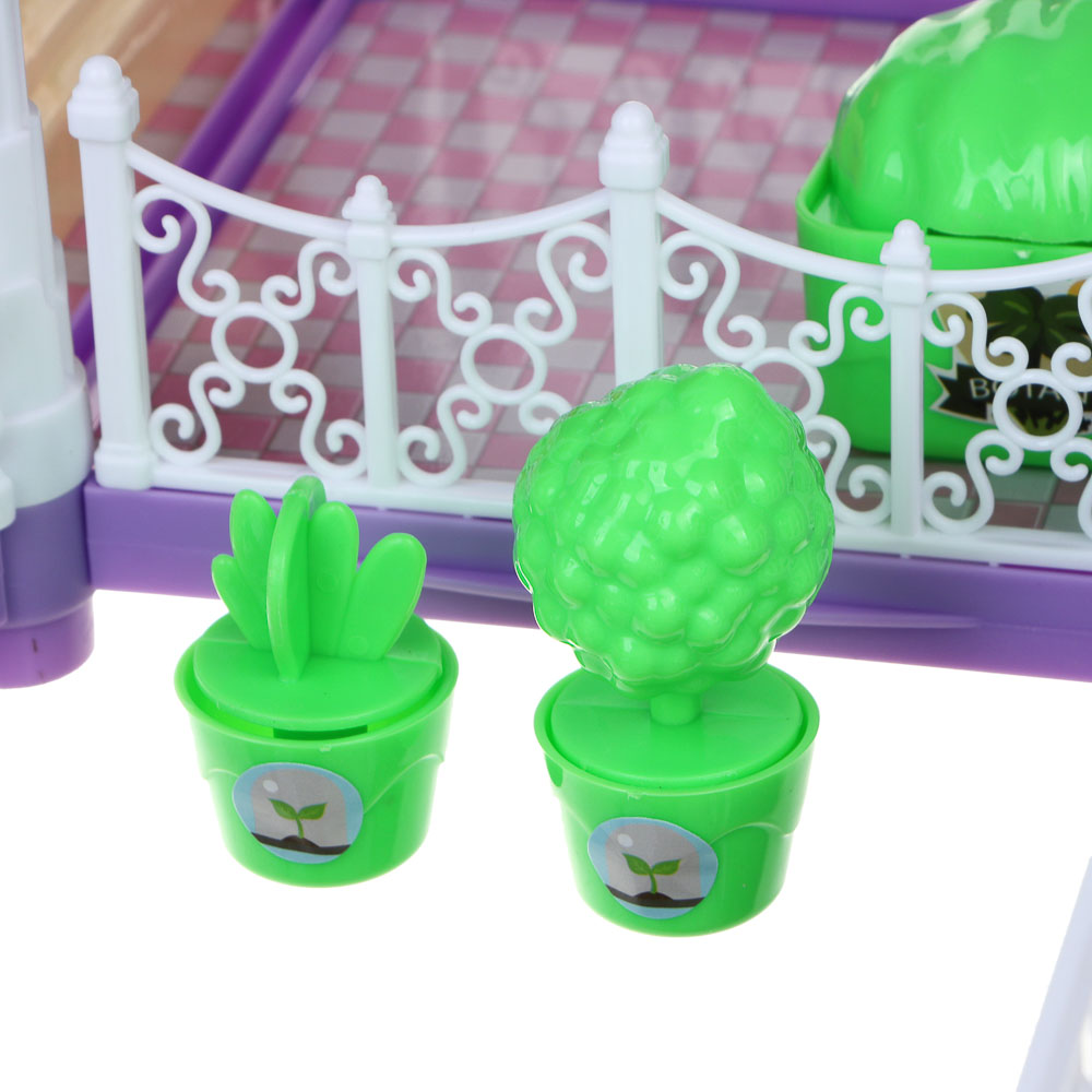 ИГРОЛЕНД Дом для куклы с акс., питомцами и куклой, 113 пред., ABS, PP, полиэстер, 30х8х23 см, арт.№ 278-136