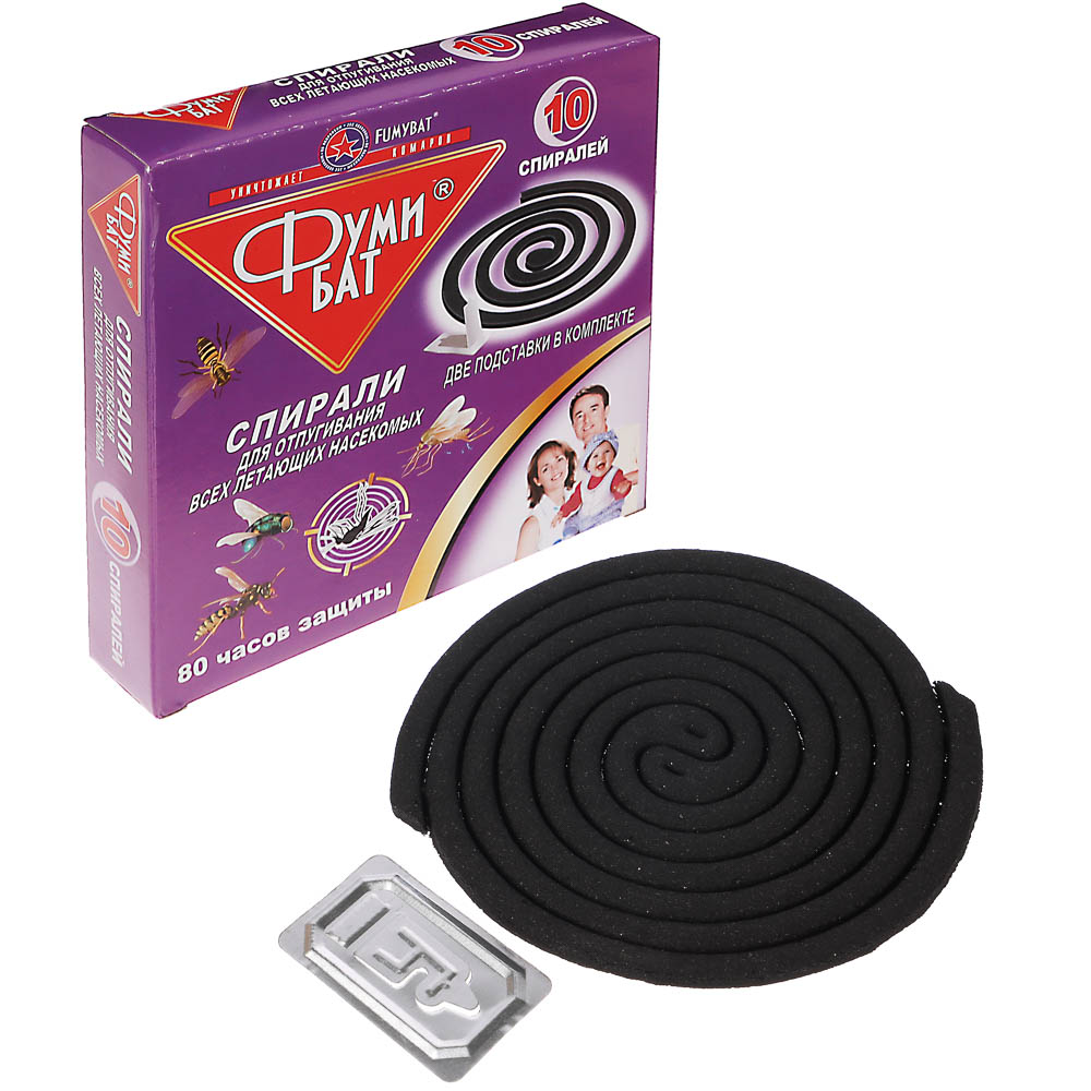 Спирали Фумибат для отпугивания всех летающих насекомых 10 шт., арт.№ 919-001