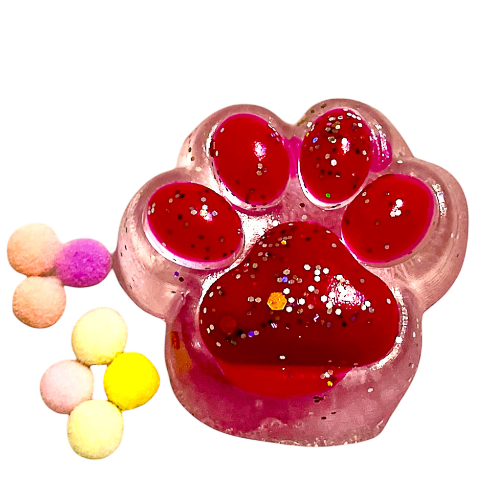 Набор лизунов «Сквиш Лапка», 8см, TPR, светится, 15х10см, 2 дизайна, арт.№ 297-159