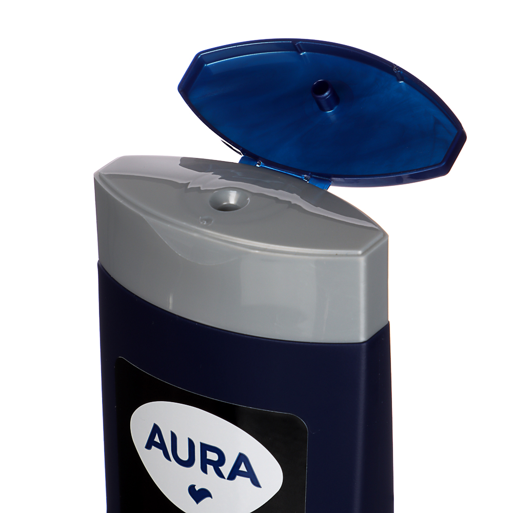 Гель для душа мужской AURA 3в1 Экстра свежесть, п/б, 380мл, арт.№ 951-006