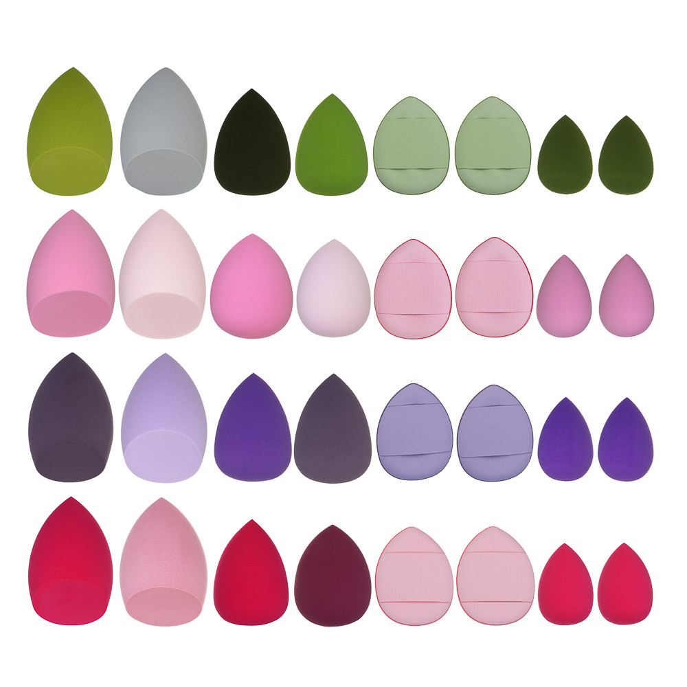 Спонжи косметические тм ЮНИLOOK 8 шт в банке, ПУ, 3-6см, 4 сочетания цветов, арт.№ 357-378