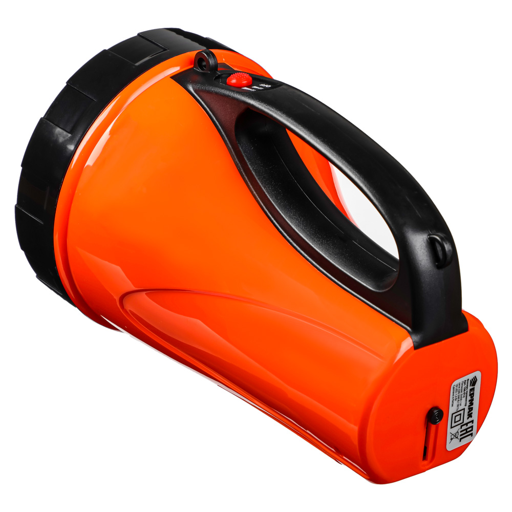 ЕРМАК Фонарь прожектор 18 ярк. LED, 3xАА / вилка 220В, пластик, 17x11 см, арт.№ 198-012