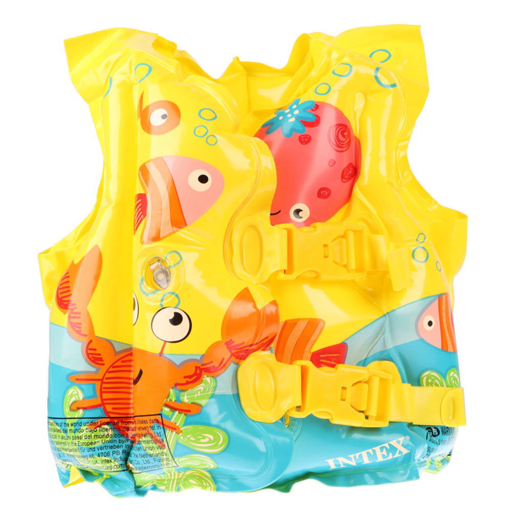INTEX Плавательный жилет "Тропические приятели" 41х30см, от 3 до 5 лет, 59661NP, арт.№ 359-224
