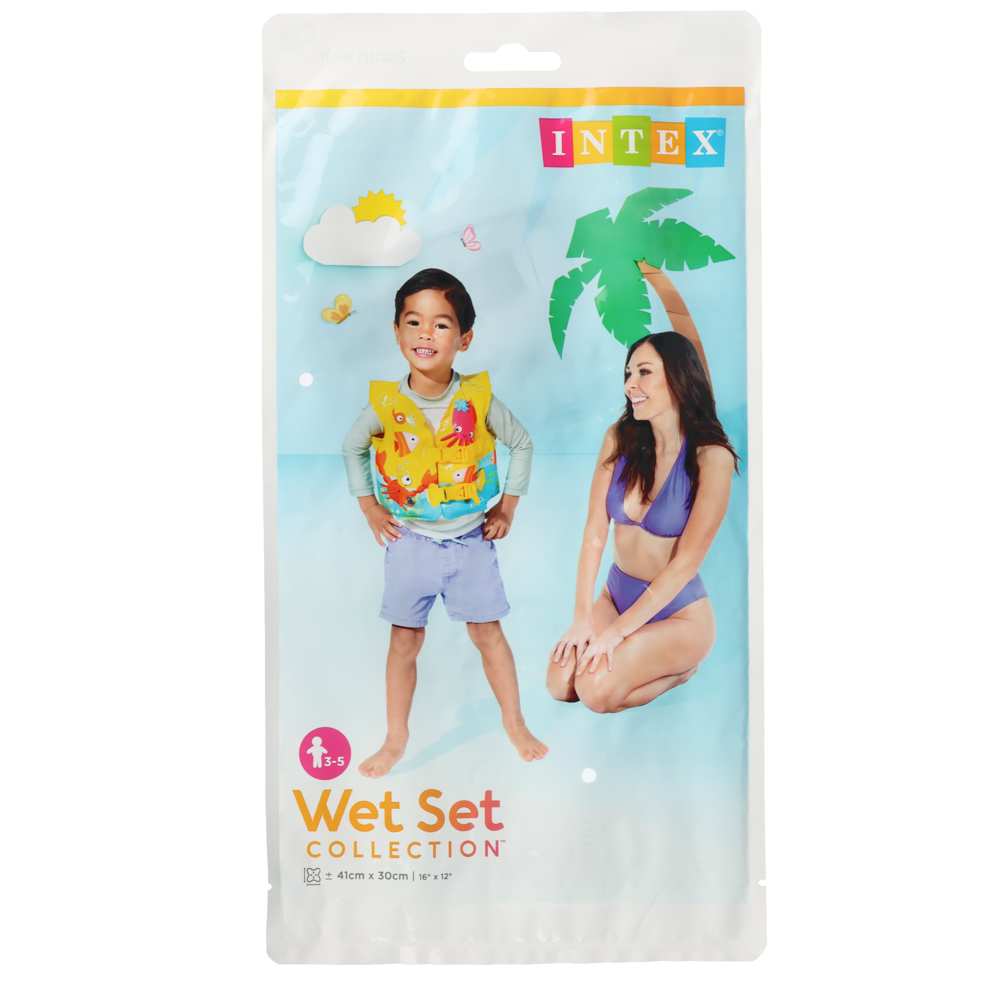 INTEX Плавательный жилет "Тропические приятели" 41х30см, от 3 до 5 лет, 59661NP, арт.№ 359-224