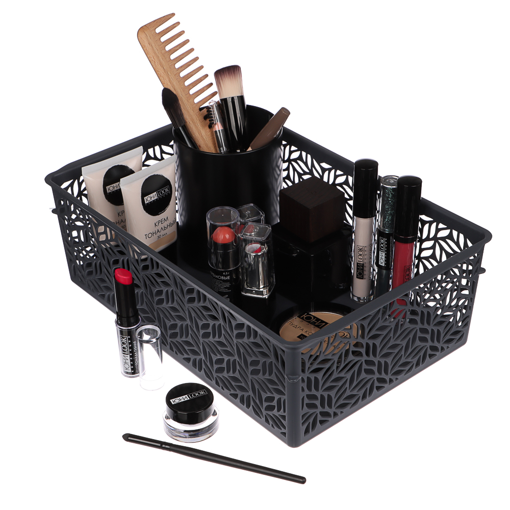 Корзинка универсальная 4,3л, 29х19х9,5см, серый, арт.№ 414-175