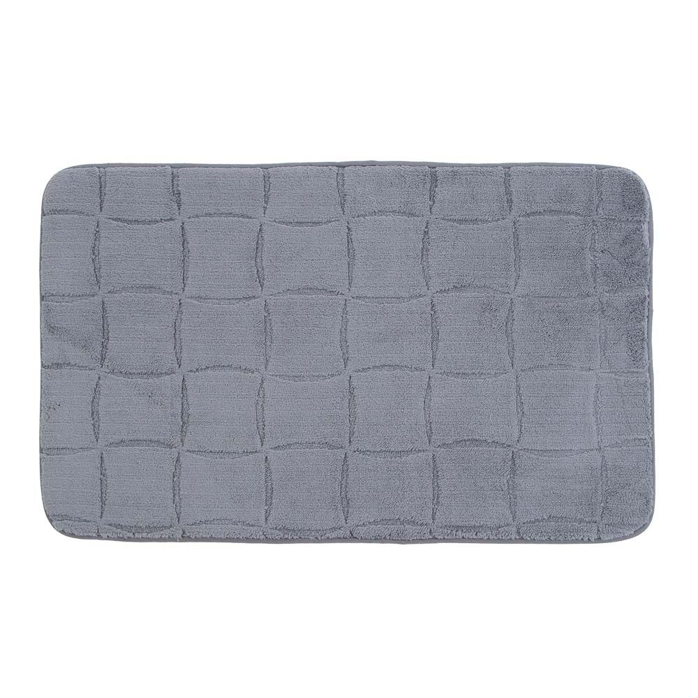 Коврик для ванной тм VETTA Рикард, вельвет, губка 0,8 см, полиэстер, 50х80 см, графит, арт.№ 462-806
