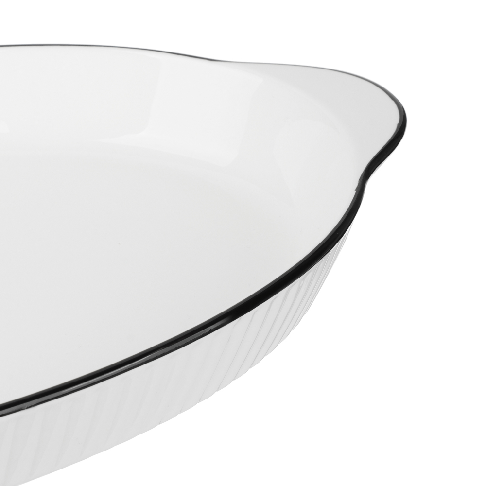 MILLIMI Соло Форма для сервировки овальная, 700мл, 36,5х21,5х3,5см, фарфор, арт.№ 816-013