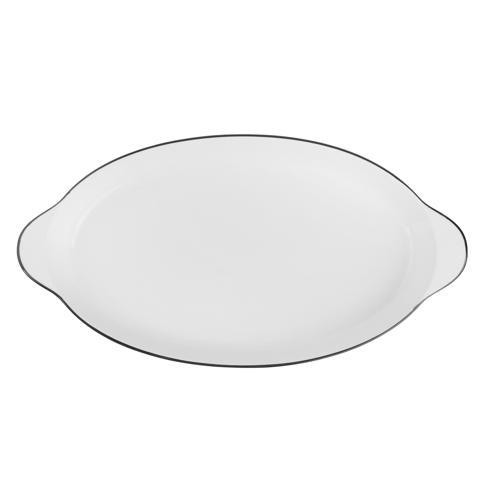 MILLIMI Соло Форма для сервировки овальная, 700мл, 36,5х21,5х3,5см, фарфор, арт.№ 816-013