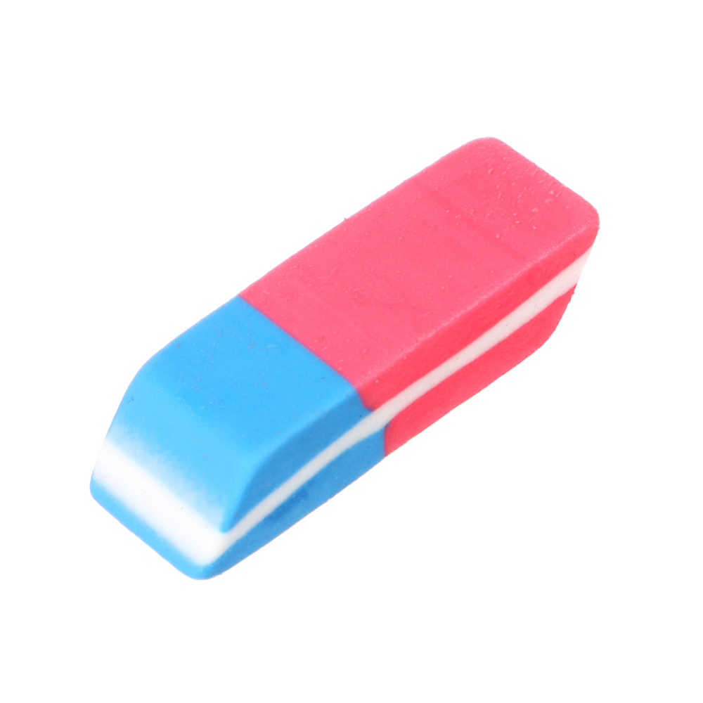 Ластик ClipStudio скошенный красно-синий, для карандашей и чернил, арт.№ 607-001