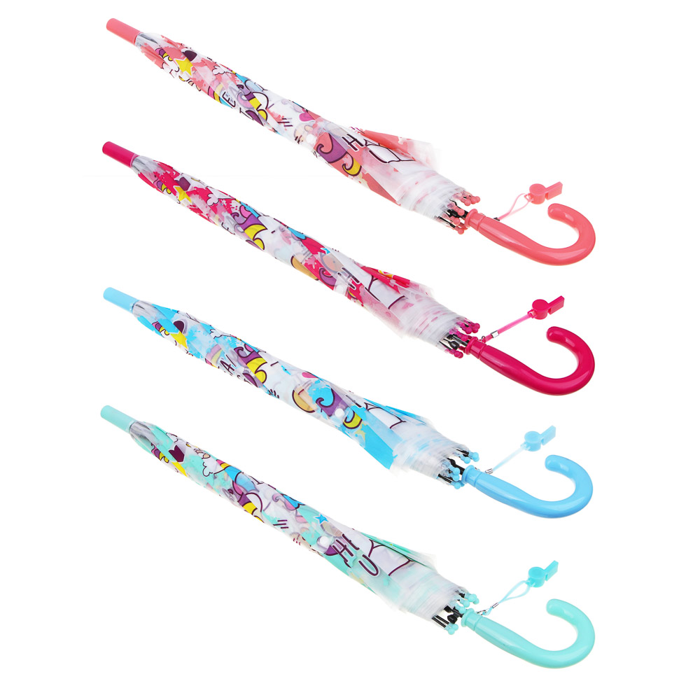 Зонт-трость, детский, POE, пластик, сплав, 50см, 8 спиц, 4 дизайна, #1, арт.№ 302-350