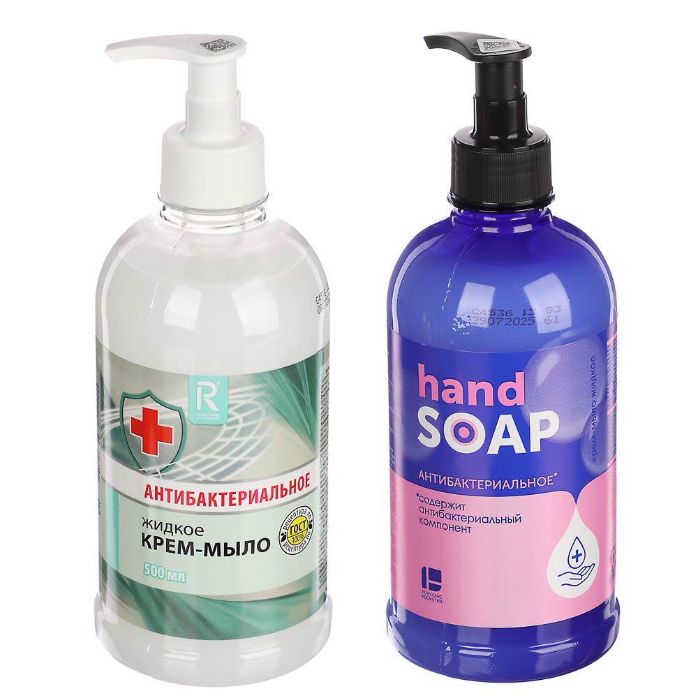 Крем-мыло жидкое антибактериальное RK, п/б, дозатор, 500мл, арт.№ 952-062