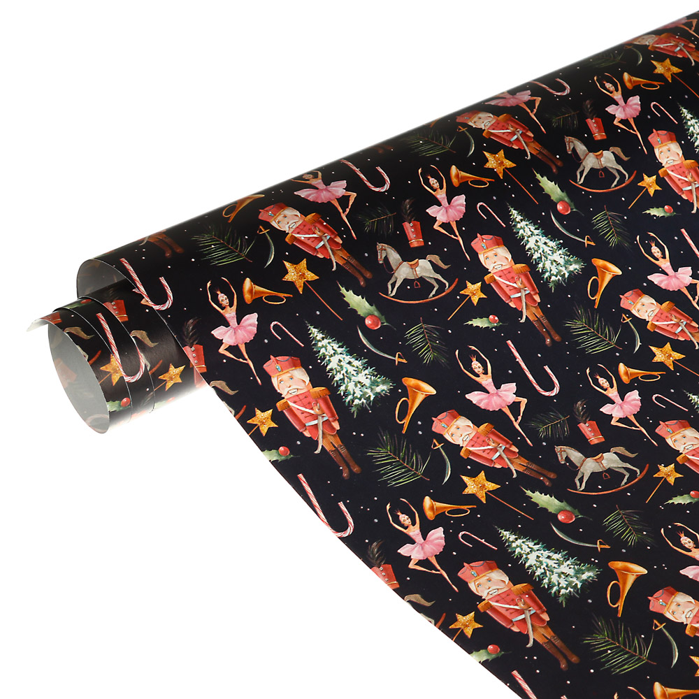 СНОУ БУМ Бумага упаковочная, 70х100см, мелованная, 65-70г, 10 дизайнов, арт.№ 369-412