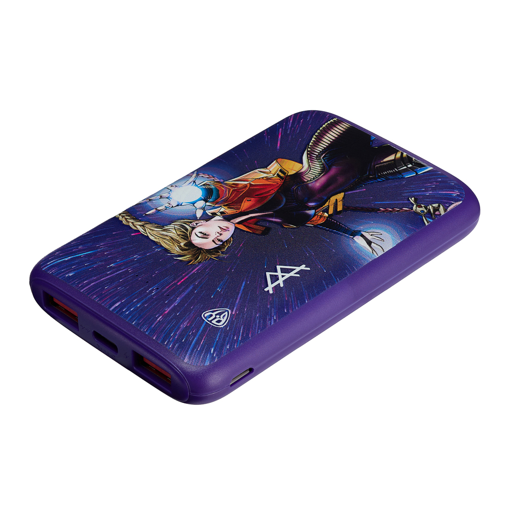 BY Аккумулятор мобильный, 5000 мАч, 2xUSB-A, 1xUSB-C,1xMicro-USB, QC+PD, 5А, Герои, ВАСИЛИСА, арт.№ 031-093