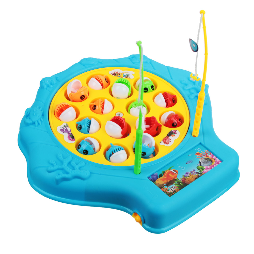 ИГРОЛЕНД Игрушка-рыбалка на батарейках, ABS, 2xAA, звук, 22х20,5х3см, арт.№ 262-237