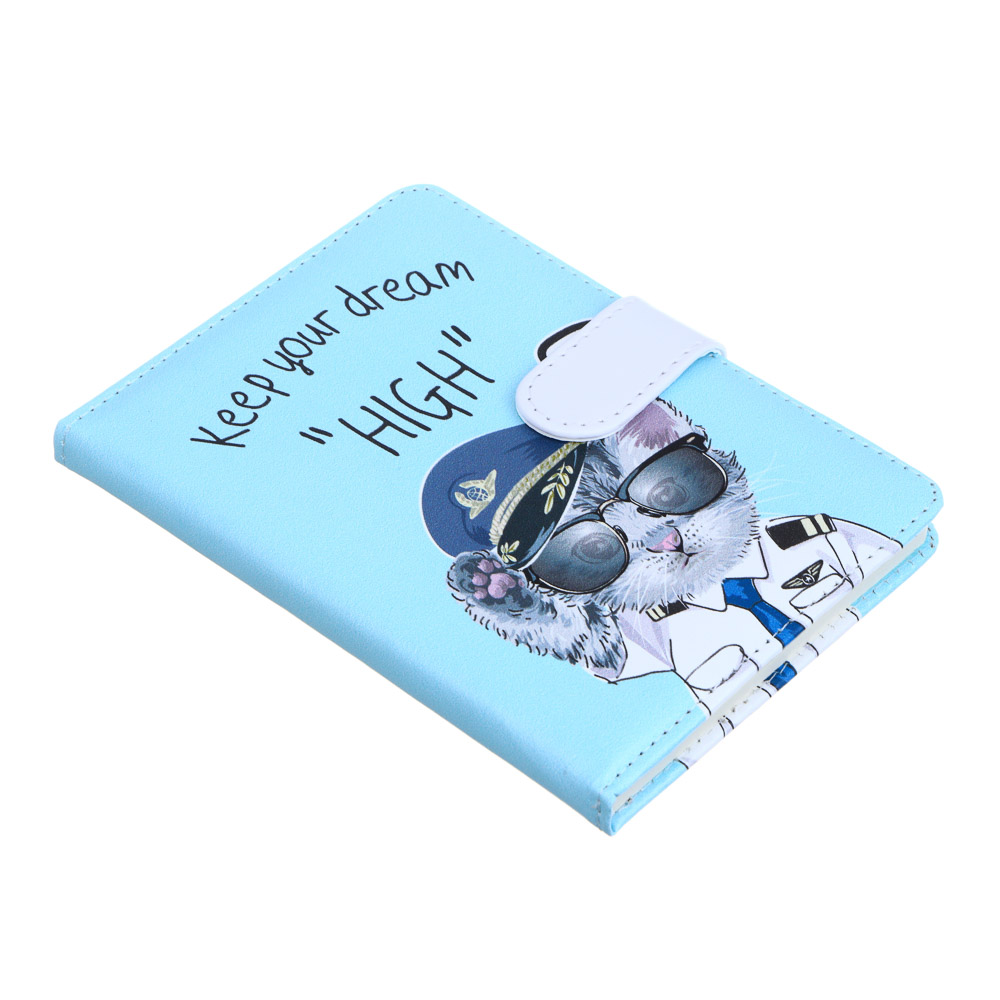 Зап.книжка А6, 10,5X14,5см, 80л., "Крутые котики", тв. обл. с поролоном, иск. кожа, магнит, 4 диз., арт.№ 557-066