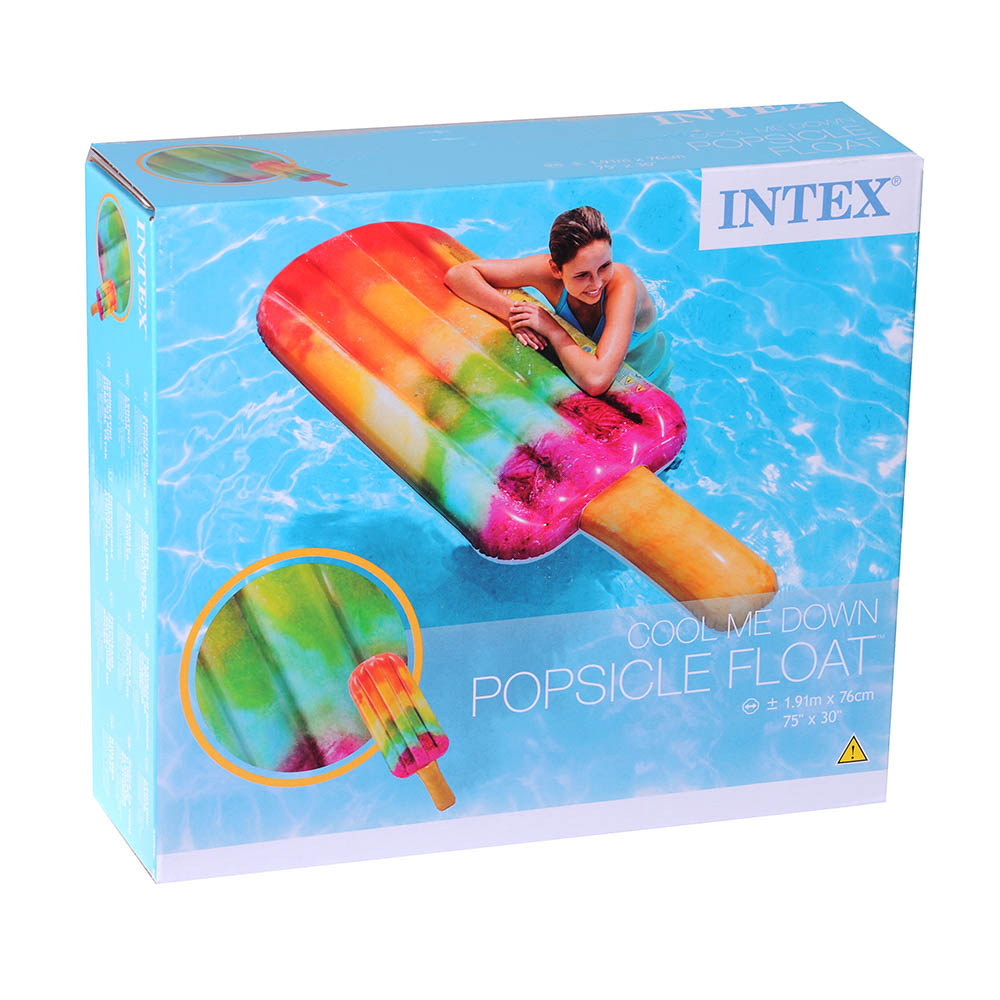 INTEX Матрас надувной "Радужные цвета", 183x66x20см, ПВХ, 58766EU, арт.№ 060-024