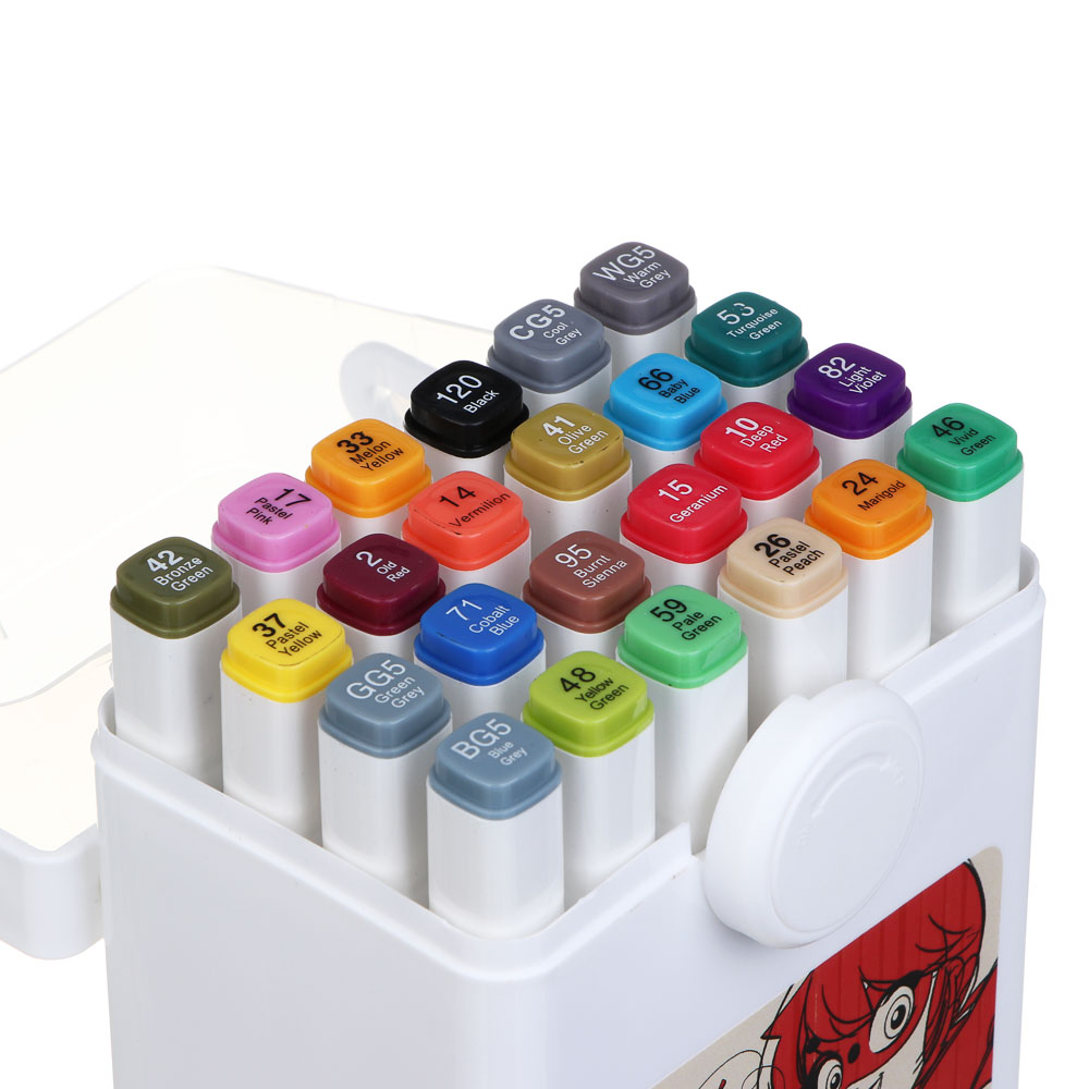 Ледибаг/Супер-Кот Набор маркеров худож., 2-стор. (кругл./кисть), 24цв., пл.бокс, "Скетч", 2 диз., арт.№ 811-033