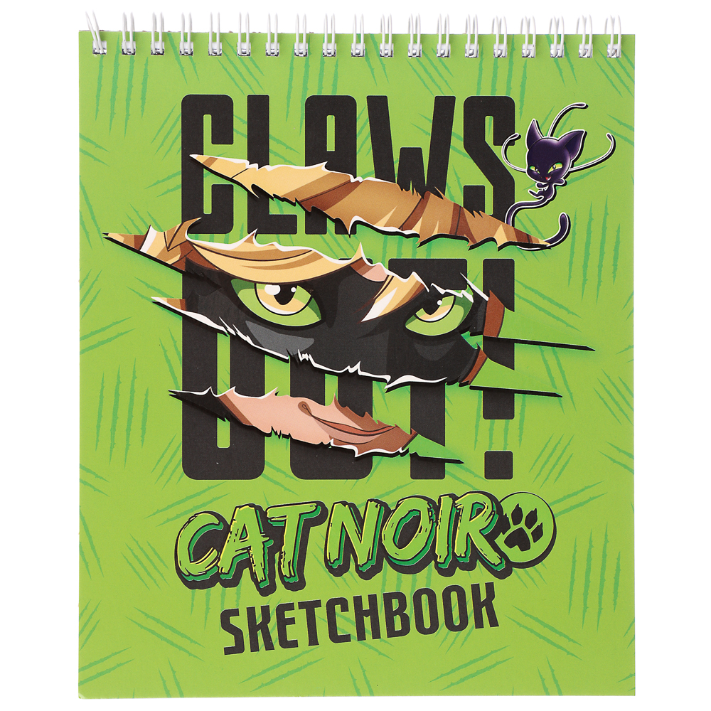 Ледибаг/Супер-Кот Блокнот для зарисовок (скетчбук) 19,5х16,4см, 30л., спираль, тв.подл., "Скетч", арт.№ 811-034