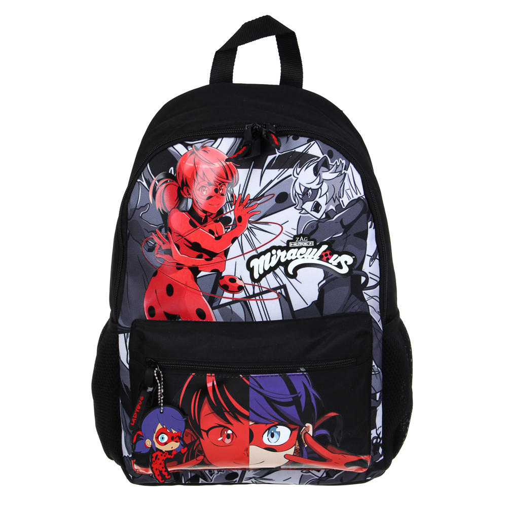 Ледибаг Рюкзак подростковый 40х30х15см, 1 отд., 3 карм., уплотненные лямки, "Манга", п/э, арт.№ 811-035