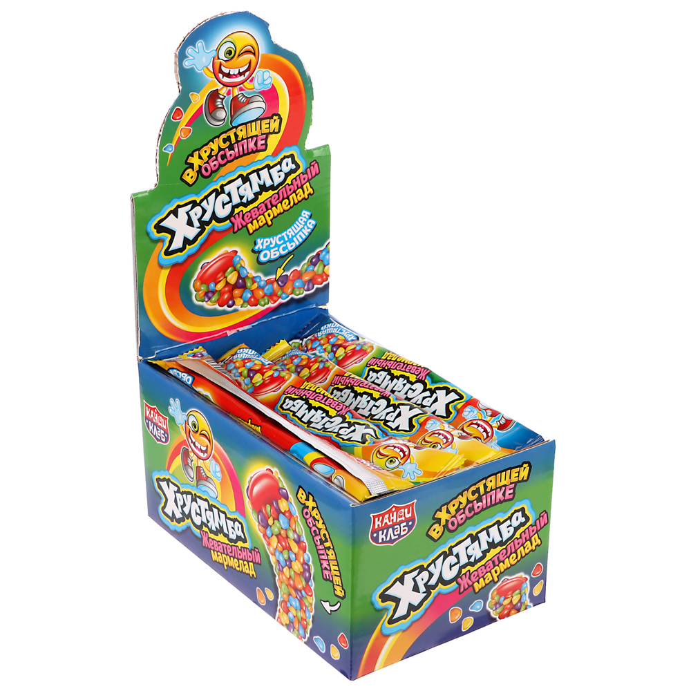 Жевательный мармелад в хрустящей обсыпке "Хрустямба" 10г, арт.№ 347-363