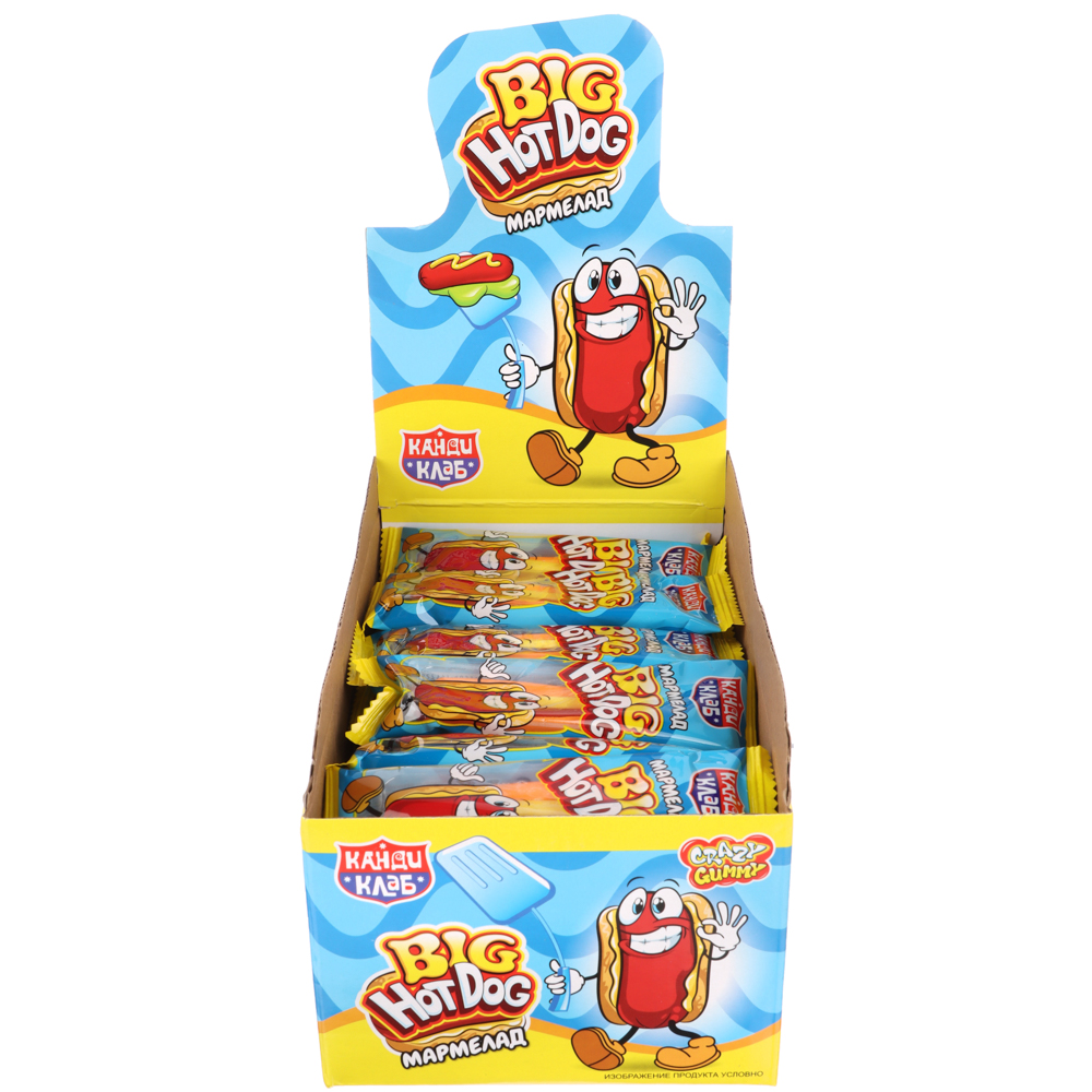 Мармелад "CRAZY GUMMY. BIG HOT DOG" 18гр, арт.№ 347-364