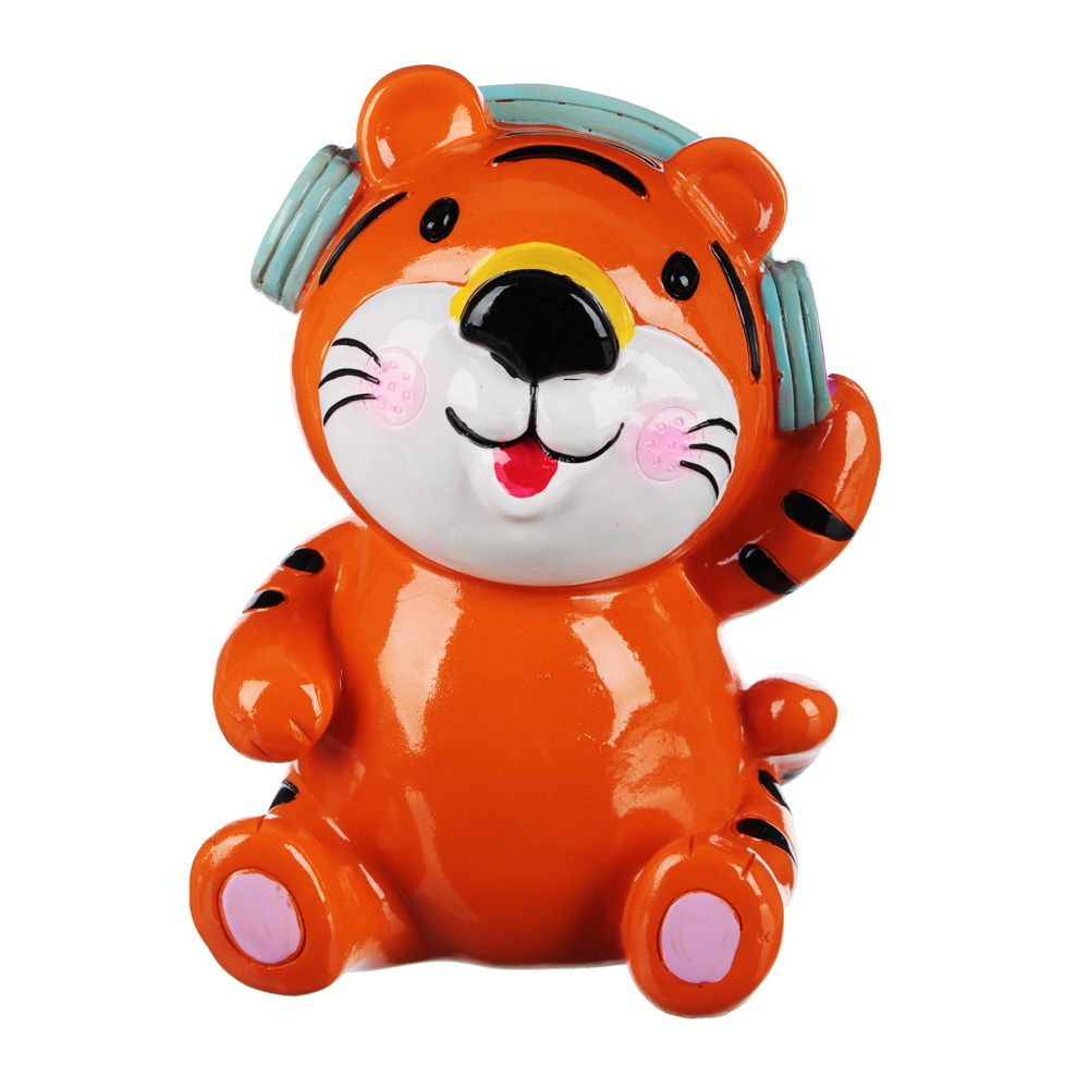 СНОУ БУМ Копилка в форме тигренка, полистоун, 11,8x10x15см, 3 дизайна, арт.№ 359-791