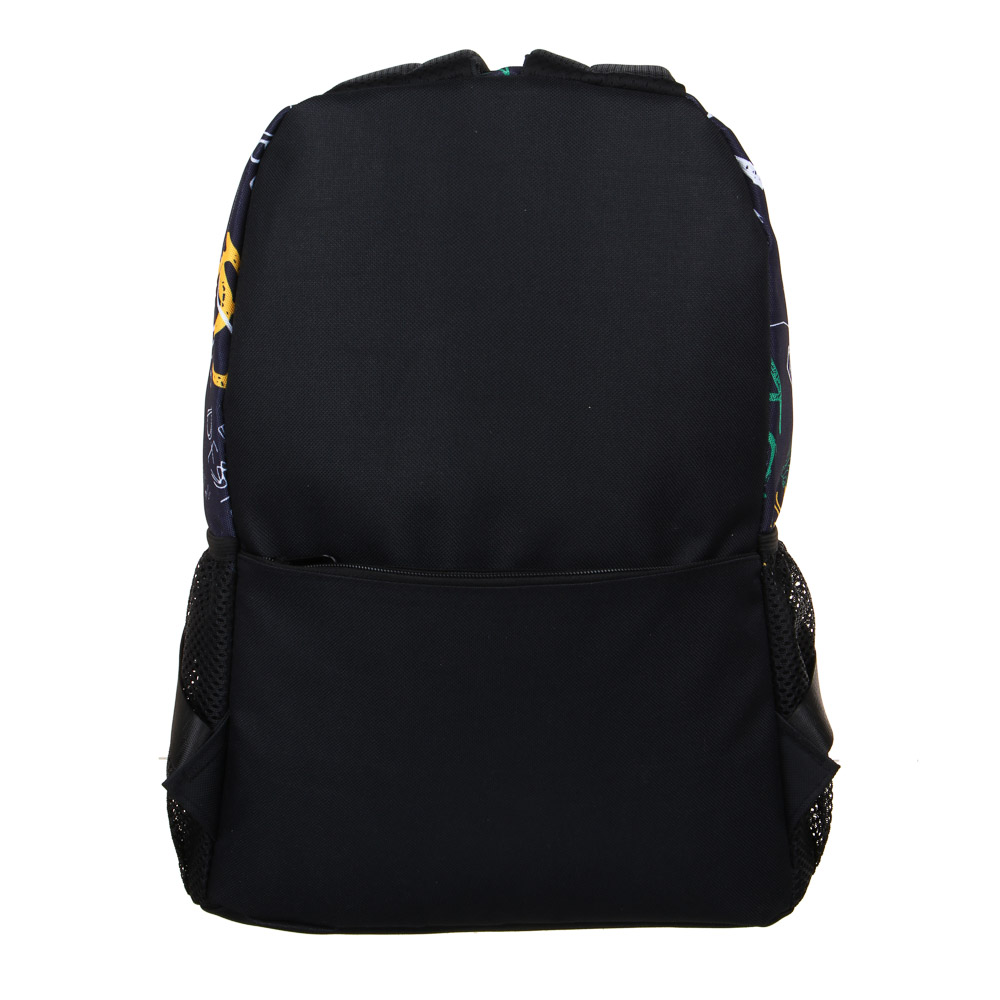 BY МОНСТРИКИ Рюкзак подростковый, 41x29x18см, 1 отд., 4 карм., плотный ПЭ, темный фон, кошелек, арт.№ 254-658