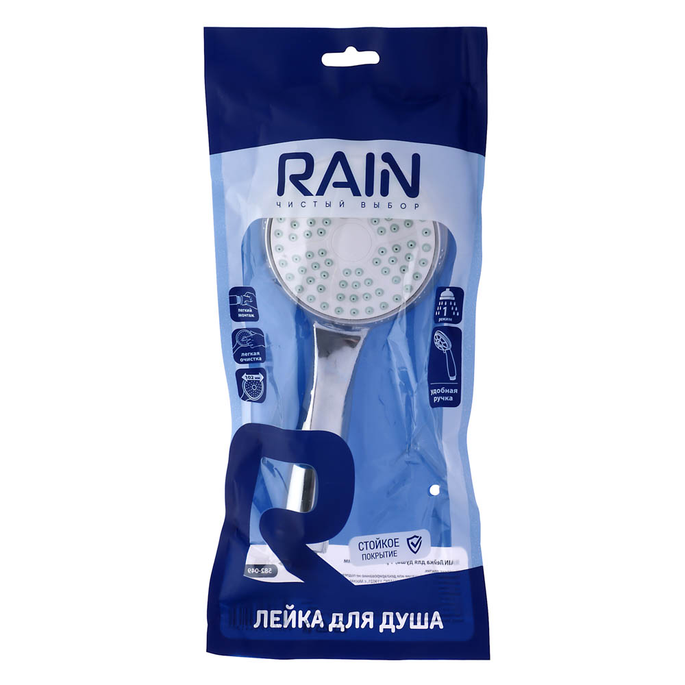 RAIN Лейка для душа, 1 режим, 102мм, арт.№ 582-049