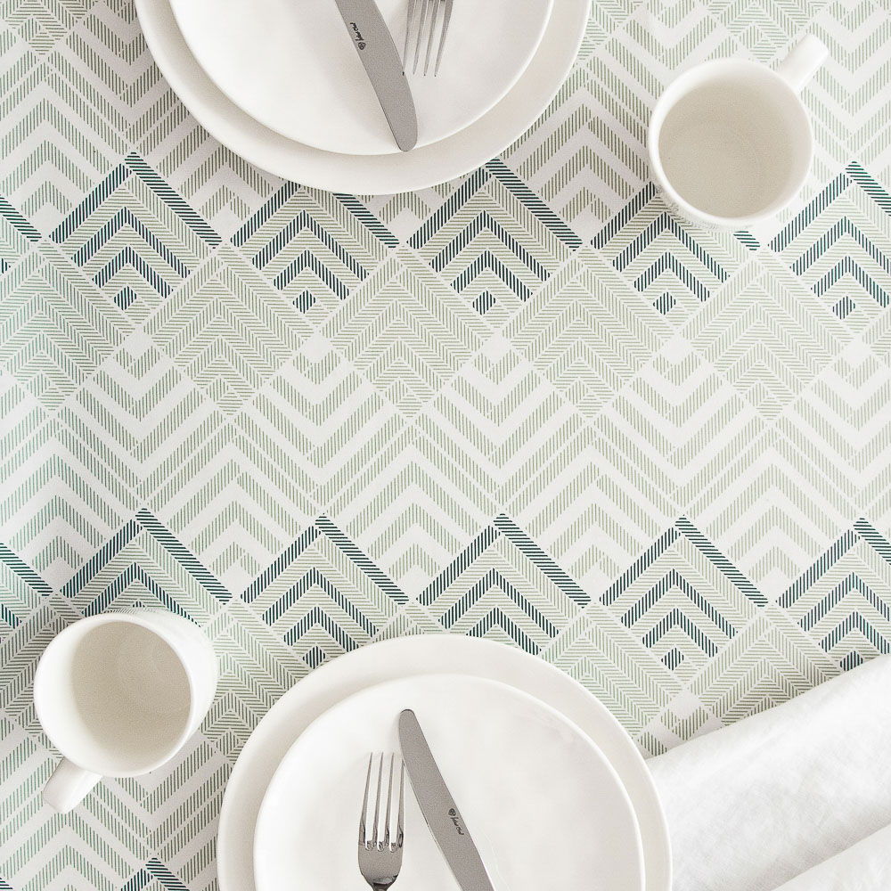 PROVANCE Хедж Скатерть текстильная 140х140см с водоотталкивающей пропиткой, зеленый, арт.№ 435-126