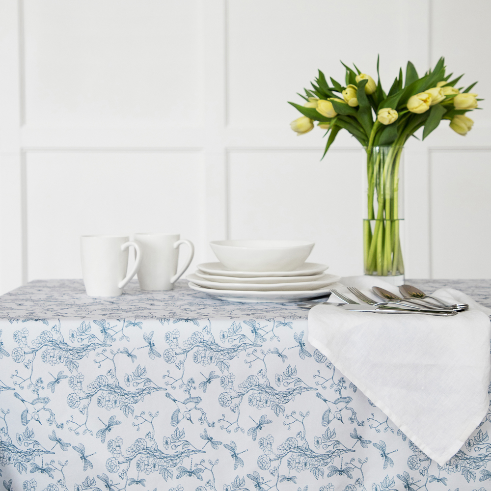 PROVANCE Фьюжн Скатерть текстильная 110х140см с водоотталкивающей пропиткой, синий, арт.№ 435-127